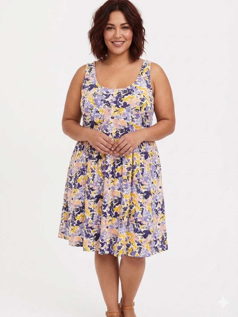 3x Plus Size Torrid Sleeveless Floral Fit Flare Summer Dress